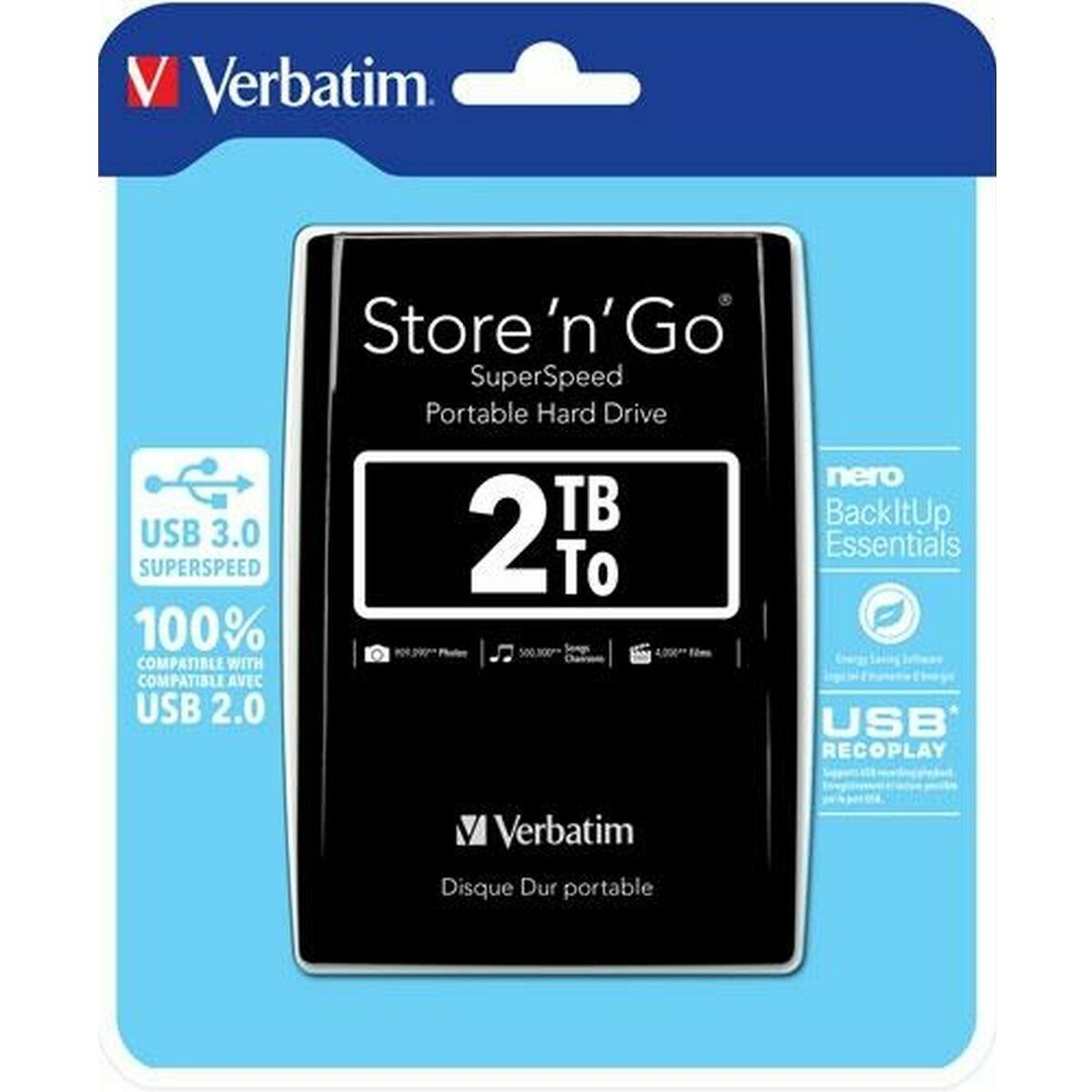 Külső Merevlemes Verbatim Store n Go 2 TB